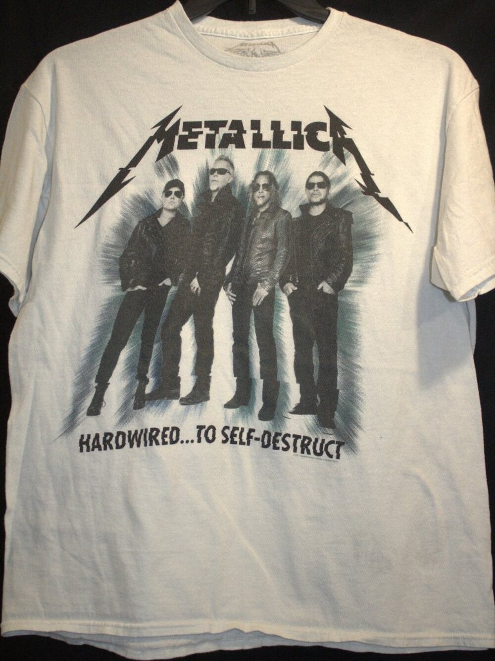 Metallica 2017 Hardwired Tour T‑Shirt White Men’s Large Rock Band Concert Tee